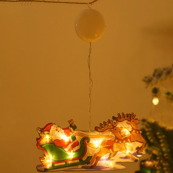 RKSTN christmas deals Christmas Window Decoration Lights Battery Operated (Not Include) Christmas Indoor Lights Window Hanging Decoration Lights Party Christmas Gift