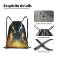 thumbnail image 3 of Yiaed Firefly Forest Fox Print Drawstring Bags Drawstring Backpack Bulk String Back Pack Gym Sport Bag-Small, 3 of 5