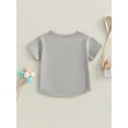 thumbnail image 4 of xiaxaixu T-Shirt Garçon Fille Décontracté Été Col Rond Couleur Unie Manches Courtes Ample pour Tout-Petit, 4 of 9