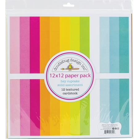 UPC: 0842715066946 | Doodlebug Hey Cupcake Paper Pack 12×12 Solid