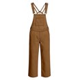 thumbnail image 3 of Tisuna Kids Boys And Girls Overalls Pants Solid Color Sleeveless Suspender Trousers With Pocket Casual Breathable Child Straight Leg Pants Brown Size 5-6 Years, 3 of 6