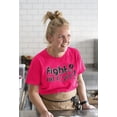 thumbnail image 5 of Fight Like a Girl Signature Unisex T-Shirt - Hot Pink [XL], 5 of 6