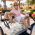 thumbnail image 3 of Golf Cart Seat Covers for 2 Seater,Butterfly Flower Microfiber Cart Seat Towel Blanket,Cotton Rustic Watercolor Leaf Floral Absorbent Breathable Non Slip Bench Seats Protector for Golf Course 51"x31", 3 of 9