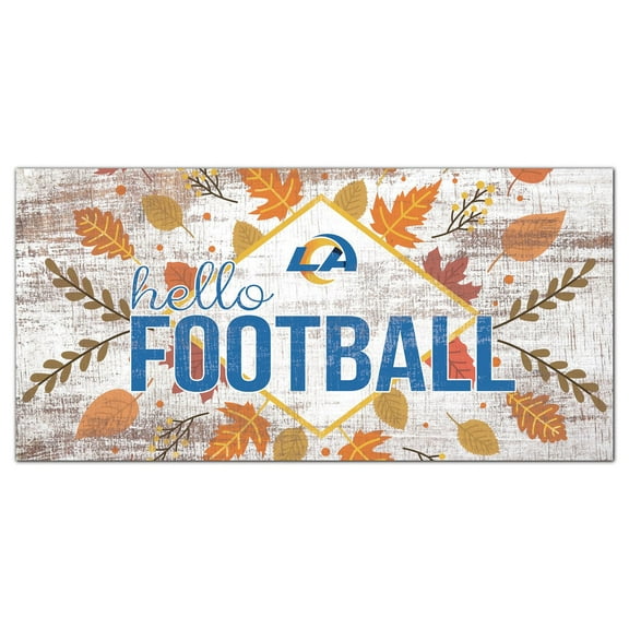 Los Angeles Rams 6'' x 12'' Hello Football Wall Art