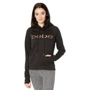 MSRP $89 bebe Logo Hoodie Black/Rose Gold LARGE