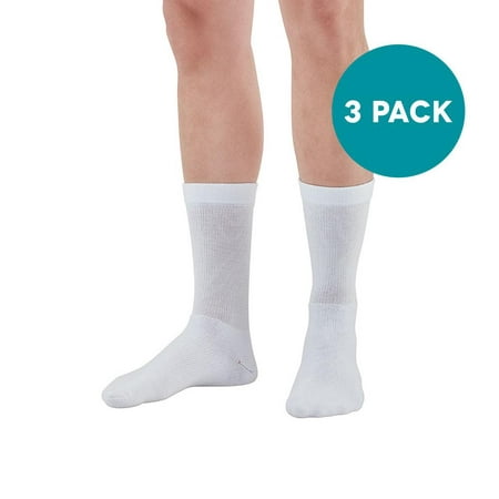 Ames Walker AW Style 131 Coolmax 8-15mmHg Mild Compression Crew Socks (3-Pack)   - Relieves tired aching and swollen legs - Symptoms of varicose veins - Keeps feet dry and