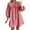 Red, variant on YHAJDS Womens Short Sleeve Dresses 3/4 Puff Sleeve Checkered Collar Mini Collar Flowy Dress