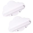 thumbnail image 4 of 2Pcs Wooden Hanging Shelf White Cloud Shape 13.8x9.1x3.9in for Home and Kitchen Storage, 4 of 9