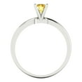 thumbnail image 4 of 0.5 ctw Solitaire Anniversary Ring for Women | Round Cut Natural Citrine | Hyperallergenic Solid 18K White Gold, 4 of 5