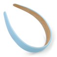 thumbnail image 3 of Blue Headbands for Women 1 Inch Halloween Headbands Wide Thick Red Hairband Faux Leather Headband for Women and Girls Fashion Plastic Hard Head Band Solid Colors（2 packs）, 3 of 15