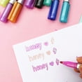 thumbnail image 2 of 8 Colors Metallic Marker With 2-Color Effect Outline Marker  Diy Photo Album Paint Marker Pen With Color Outline Shimmer Marker Set For Metal Ceramic Glass Greeting Cards, 2 of 6