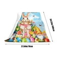 thumbnail image 3 of Uutvmp Luxury Plush Easter Blanket, Cute Bunny Easter Eggs Flower Leaves Throw Blanket for Couch, Lightweight Soft and Warm Throws Blankets for Sofa Bed Living Room in Spring, 3 of 7