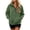 Green, variant on Zip Up Sweatshirts For Women Solid Color Hoodless Sports Sweatshirt Casual Loose Lapel Pocket Lightweight Sweatshirt Athletic Jacket