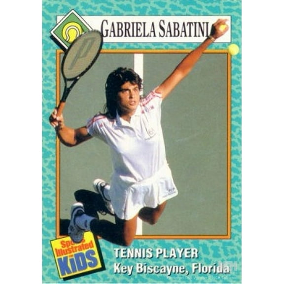 Gabriela Sabatini 1989 Sports Illustrated for Kids tennis card