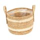 thumbnail image 2 of Cesta tejida para macetas con forro, soporte para macetas, almacenamiento de adornos con asas 29x21cm, 2 of 9