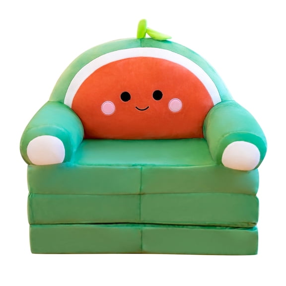 XIBUFE Kids Chairs 2-in-1 Toddler Soft Couch Fold Out Convertible Sofa to Lounger Backrest Armchair