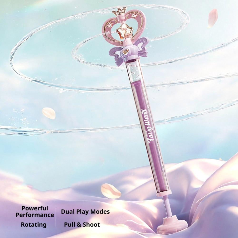 Firework Water Spray Toy, Fairy Wand Water Cannon, LED Water Blaster, Sprays Waters Like Fireworks, Waterr and Light Effects for Summer Pool, Backyard, Beach, Beach Parties - Pink