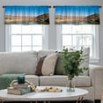 thumbnail image 5 of LALILO Kitchen Curtain Valance Watercolor Bird Feathers Rod Pocket Window Curtain 52"x 18" Set of 2, 5 of 7