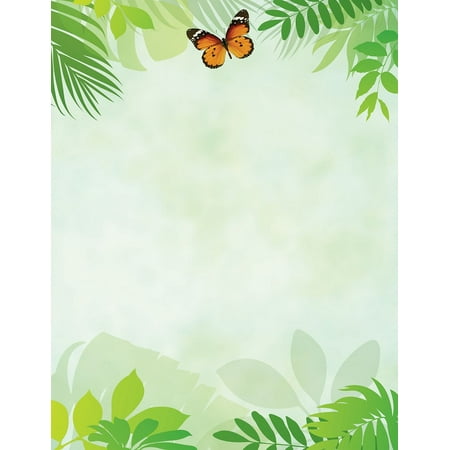 UPC: 0601952170355 | Great Papers! Flutter Butterfly Stationery Letterhead  8.5  x 11   80 sheets  Inkjet and Laser Printer Compatible