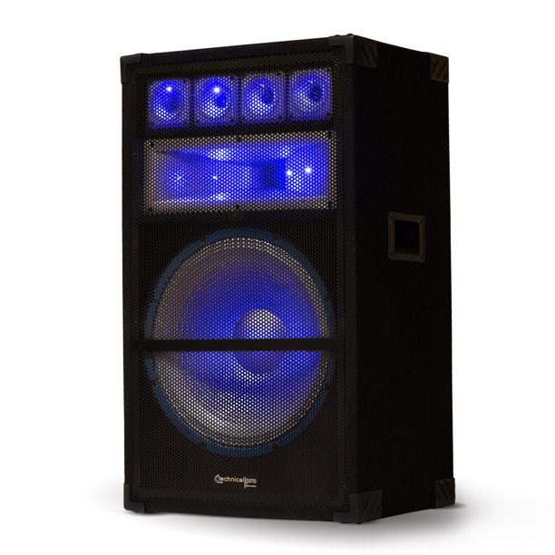 Technical Pro VRTX15L Passive LED Speaker 2500 Watts DJ PA Karaoke