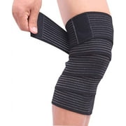 (2 Pack) 1 Pair Elastic Knee Brace Compression Bandage Straps Wraps Support for Legs Pain Relief Knee Pad Sleeve for Women Men Running Basketball Tennis Soccer Football