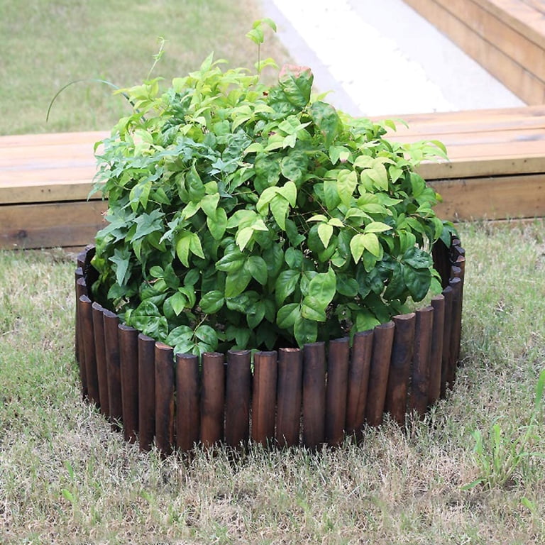Worth Garden Outdoor Wood Edging Short Border Yard Fence for