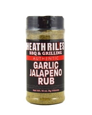 Heath Riles Garlic Jalapeno BBQ Seasoning Rub, 12 oz