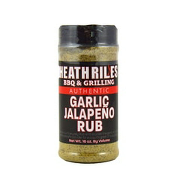 Heath Riles Garlic Jalapeno BBQ Seasoning Rub, 12 oz