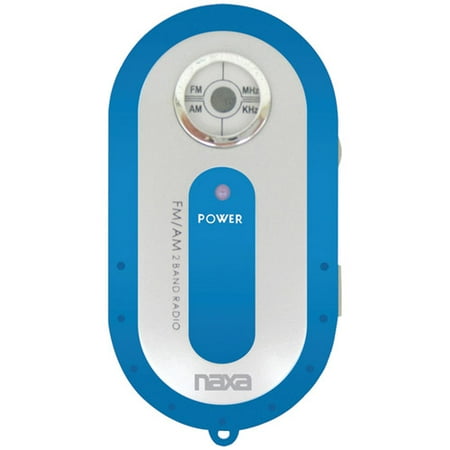 Naxa AM/FM Mini Pocket Radio, Blue