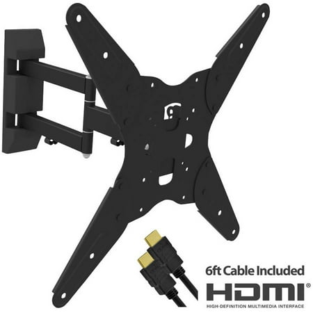 Ematic Full-Motion Articulating, Tilt/Swivel, Universal Wall Mount for 17