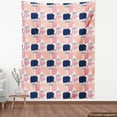 thumbnail image 3 of Navy and Blush Fabric by the Yard, Hand Painted Style Brushstrokes in Pastel Colors Abstract Pattern, Decorative Upholstery Fabric for Sofas and Home Accents, 1 Yard, Multicolor by Ambesonne, 3 of 4