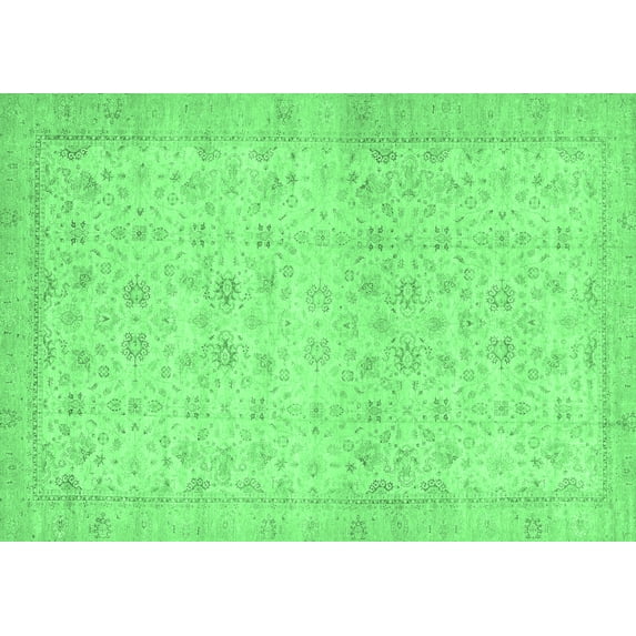Ahgly Company Indoor Rectangle Oriental Emerald Green Traditional Area Rugs, 3' x 5'