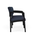 thumbnail image 4 of Chaise d'Attente de Réception en Acier Lenox 2 Places / Acier Noir / Bleu / Bleu, 4 of 5