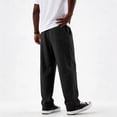 thumbnail image 5 of Nestiefly Mens Cotton Linen Pants Casual Elastic Waist Drawstring Summer Beach Pants Loose Fit Lightweight Dress Trousers 2026 Black 2XL, 5 of 6
