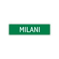 thumbnail image 1 of Milani Girls Children Name Letter Printed Plaque Decoration Label Indoor Outdoor Unique Wall Novelty Aluminum Metal Sign 4"x13.5", 1 of 1