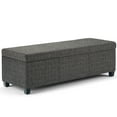 thumbnail image 2 of WyndenHall  Franklin 48-in. Wide Contemporary Rectangular Storage Ottoman Dark Grey Fabric,Foam Fabric, 2 of 5