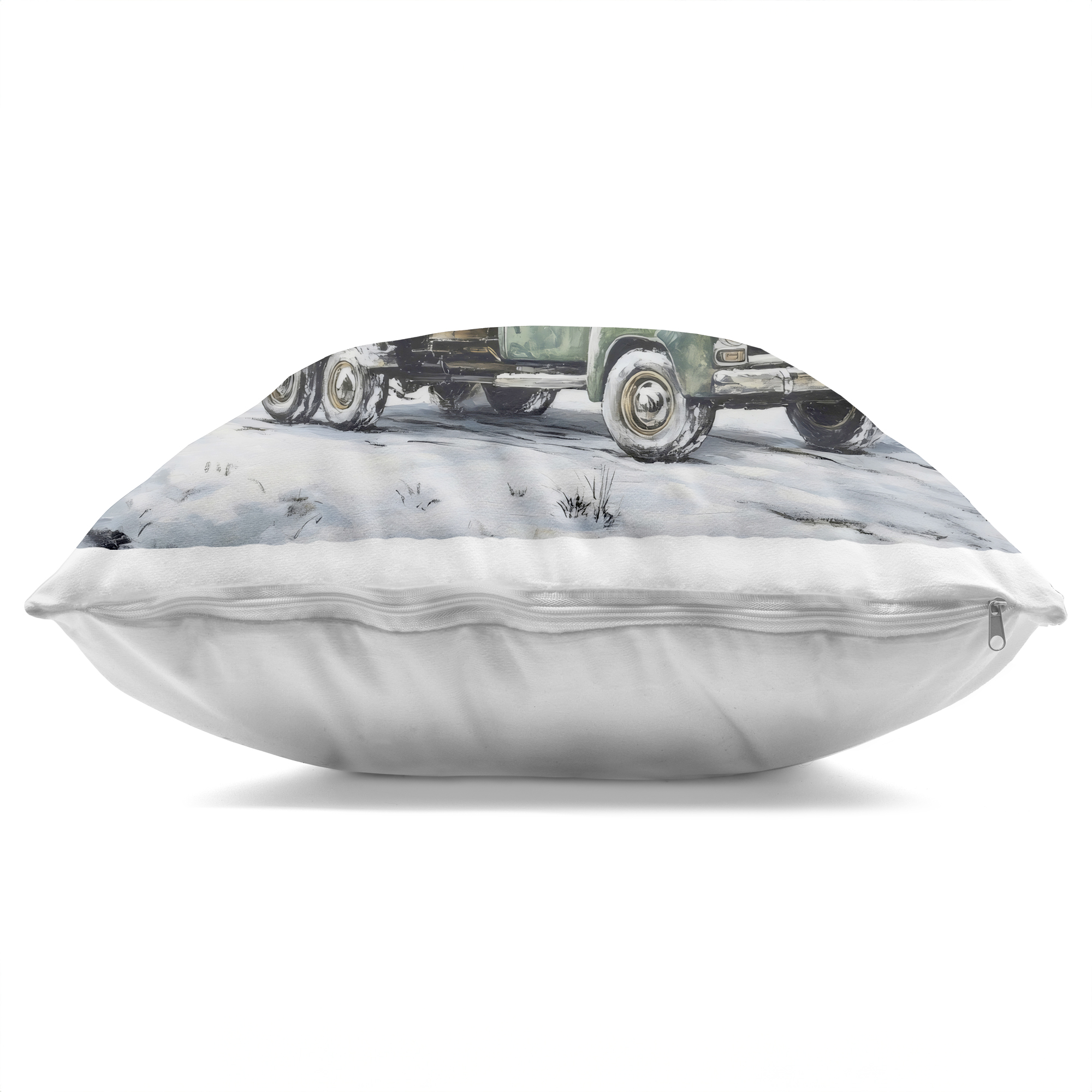 Stupell Industries Green Christmas Tree Truck Decorative Printed Throw Pillow, design by Petal Prints Design