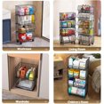 thumbnail image 4 of Fruit Vegetable Storage Basket With Wheels Kitchen Storage Rack 6-Tier Fruit Vegetable Stackable Floor-Standing Movable Organizer Household Storage Snack Shelf for Kitchen Living Room Dressers Stand, 4 of 6