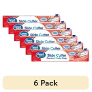(6 pack) Great Value Slide Cutter Clear Premium Plastic Wrap, 300 sq ft