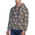thumbnail image 3 of Kdxio Bulldog Print Print Mens Casual Hooded Collar Drawstring Hoodies Pullover Sweatshirts Casual Long Sleeve Shirts-Large, 3 of 7