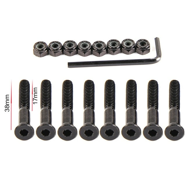 Bgsha Boulon de Fixation pour Planche à Roulettes, Longboard et Planche de Surf 29/38/45mm