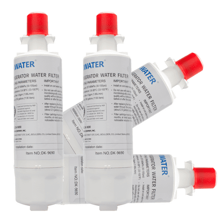 DKWATER Refrigerator Water Filter Replacement for LG Kenmore Sears LT700P Washable 4 Filters