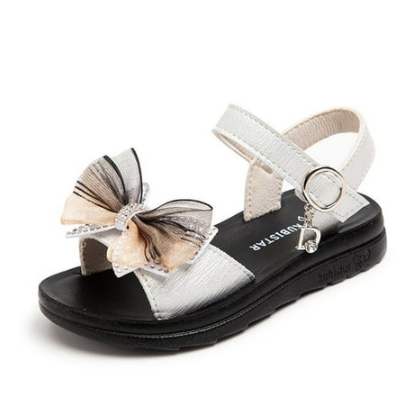

Pimfylm Toddler Platform Sandals Girls Silver 3 M Big Kids