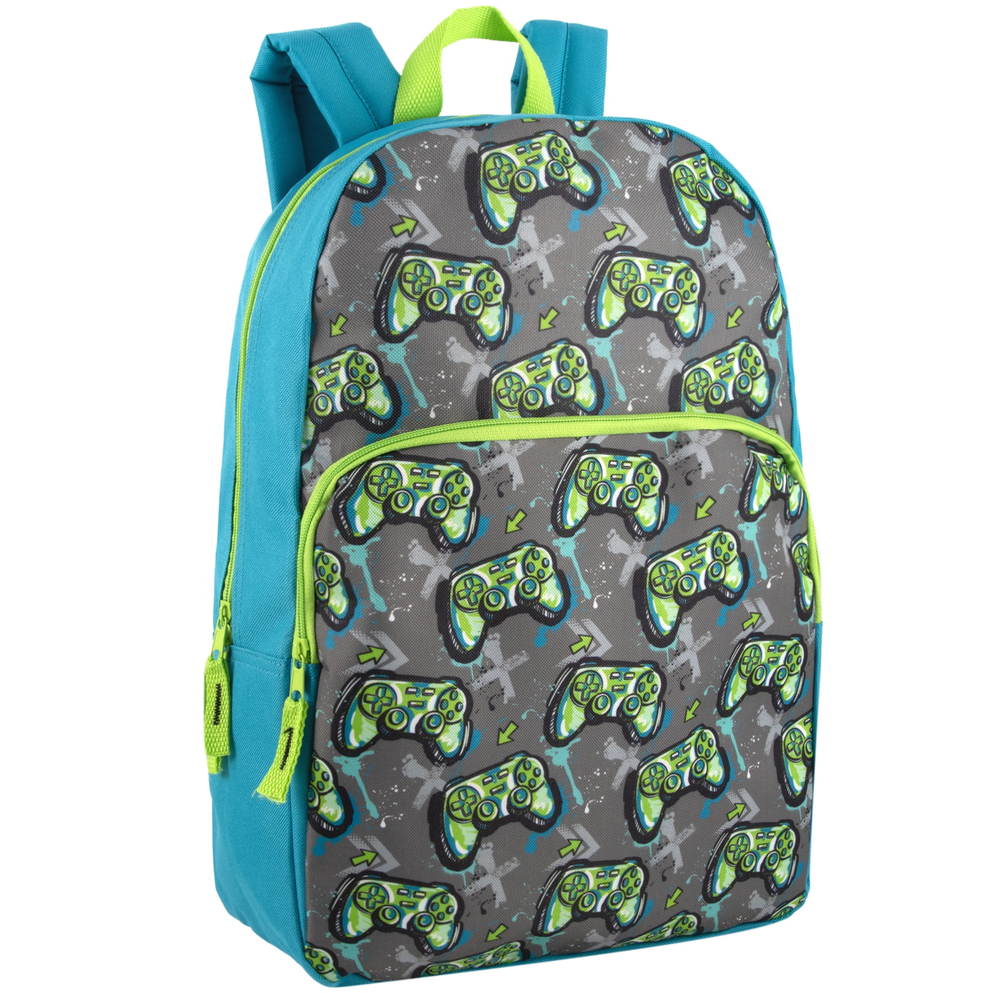 24 Pack of Bulk Wholesale 17 Inch Fun Printed Backpacks for Commute and Travel in Fun Mixed Boys Pack