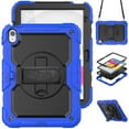 thumbnail image 2 of for iPad 9th 8th 7th Generation (10.2 inch, 2021/2020/2019) Heavy Duty Shockproof Rugged Case with Screen Protector 360° Rotating Stand Hand Strap Shoulder Strap, 2 of 8