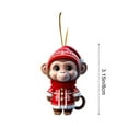 thumbnail image 3 of Hometravel 2D Christmas Decorations Set, Hanging Ornaments with Animal Themes, Colorful Acrylic Christmas Tree and Car Decoration Pieces, 3 of 6