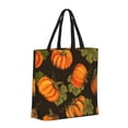 thumbnail image 2 of Naloa Orange Pumpkin Tote Bag for Women, Foldable Tote Bag With Zipper, Large Shoulder Bag, Top Handle Handbag for Travel, Work, Shopping, 2 of 9