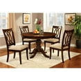 thumbnail image 3 of Furniture of America Amersty 5-Piece Wood Dining Set in Brown Cherry, 3 of 6