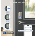 thumbnail image 6 of Veise Fingerprint Smart Lock with 2 Lever Handles, Keyless Entry Front Door Lock Set, App Control, Electronic Digital Keypad Deadbolt, Easy Installation, Emergency Power Port, Satin Nickel, 6 of 10