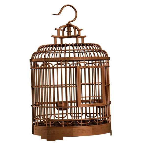 Jaula para pájaros retro, jaula para loros, accesorios de interior, casa para mascotas, juego con comida para mascotas estilo D